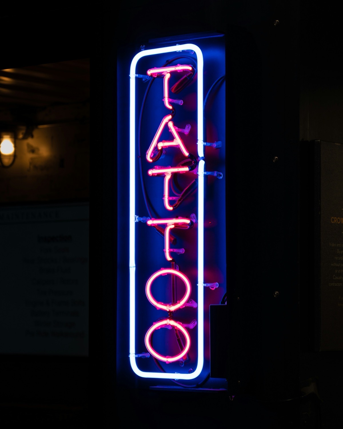 Tattoo neon sign
